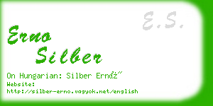 erno silber business card